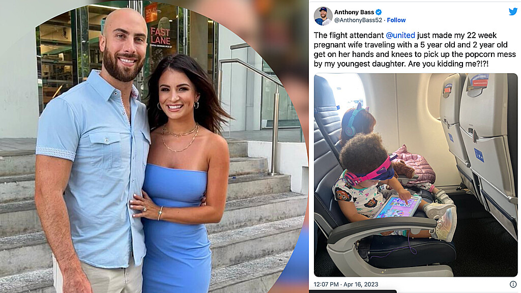 United Airlines orders Blue Jays pitcher Anthony Bass' pregnant wife to clean up toddler's mess