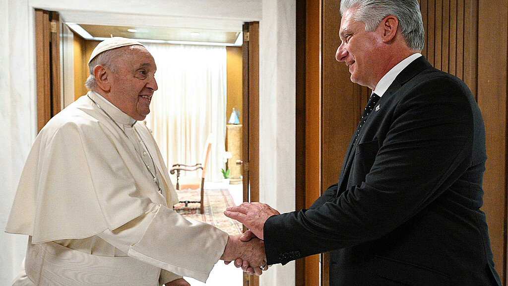 Encuentro entre el papa y Díaz Canel