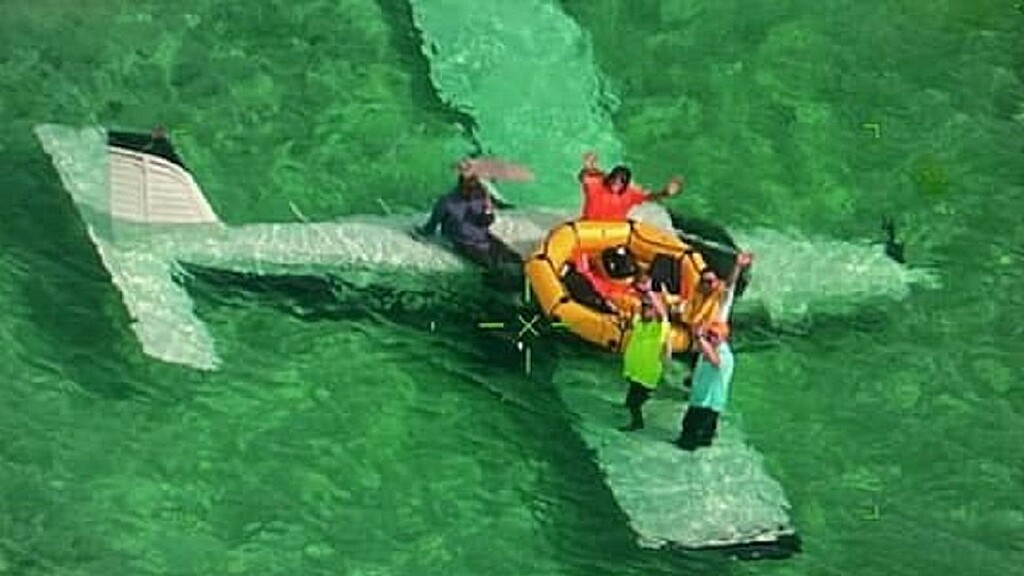 The U.S. and Royal Coast Guard rescued 5 after small plane crash near Bahamas