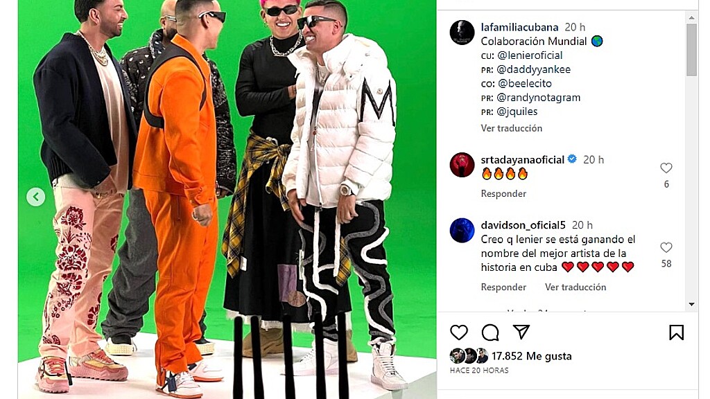 Daddy Yankee y Lenier Mesa junto a otros famosos de la música urbana