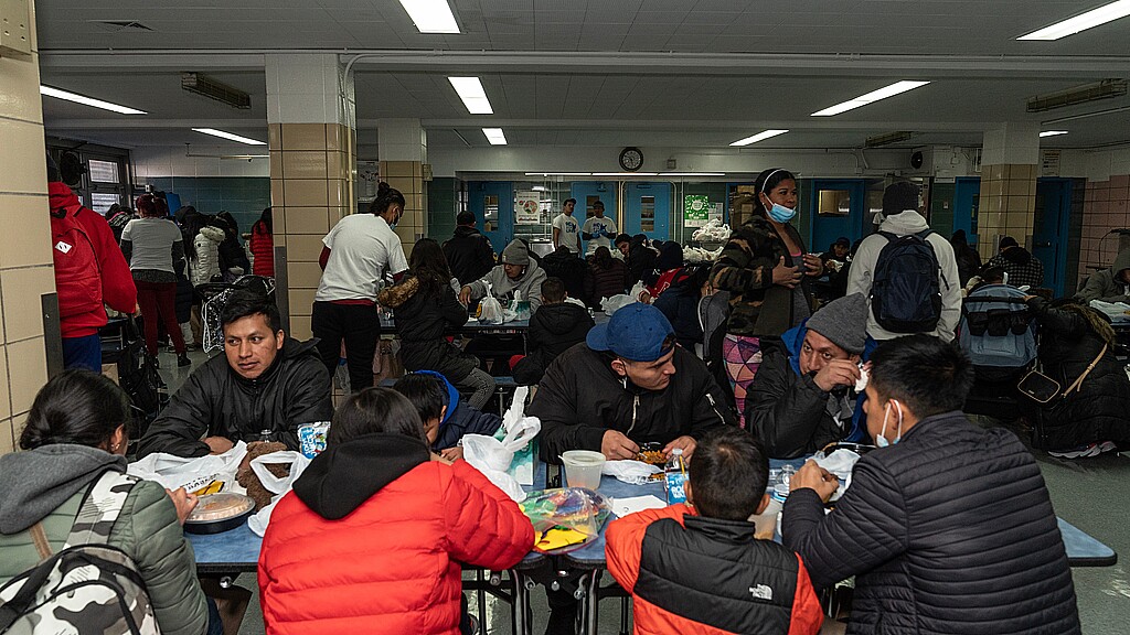 Migrants in New York City shelters 