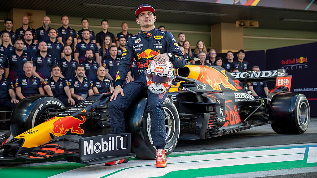 Dutch racer Max Verstappen competes for Red Bull Racing at round 22 of the 2021 FIA Formula 1 championship at the Yas Marina Circuit