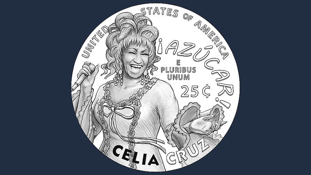 U.S. Mint Celia Cruz Quarter design