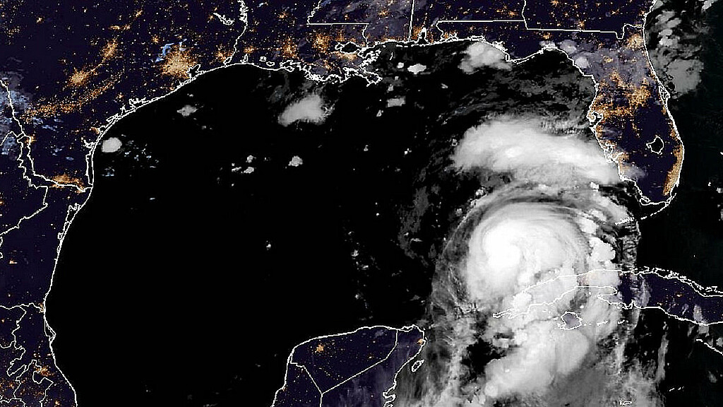 Hurricane Idalia crosses the Western tip of Cuba Tuesday morning