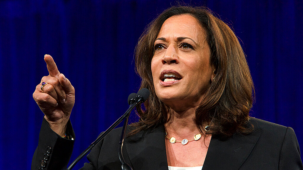 Vice President Kamala Harris speaking at the Democratic National Convention summer session in San Francisco, California in 2019