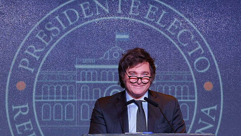 El presidente electo de Argentina Javier Milei