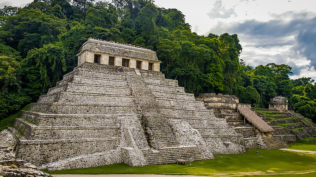 Temple of Inscriptions at Mayan ruins of Palenque - Chiapas, Mexico