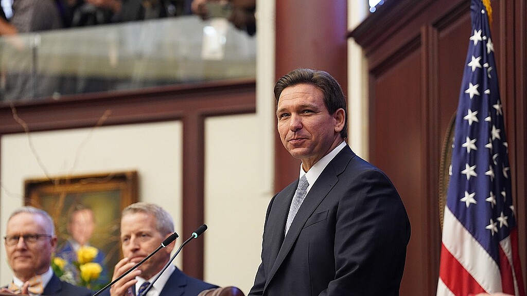 Florida Gov. Ron DeSantis during the 2024 State of the State address