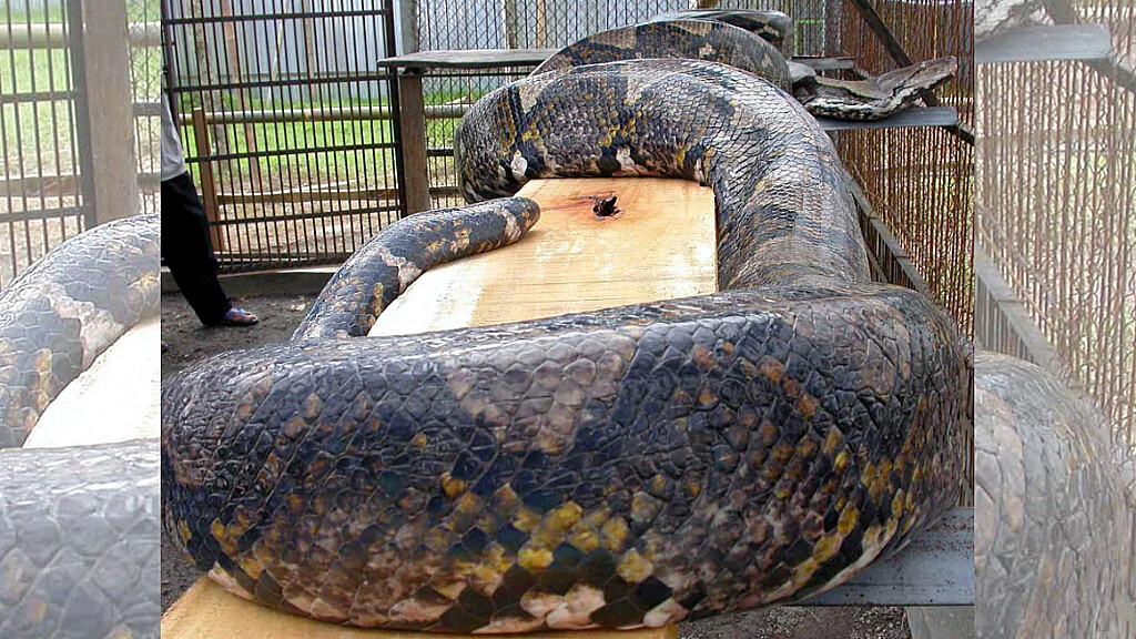 Fotografía de archivo de una serpiente pitón en un zoológico de la isla de Java, en Indonesia. 
