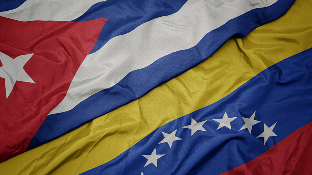 Bandera de Cuba y Venezuela