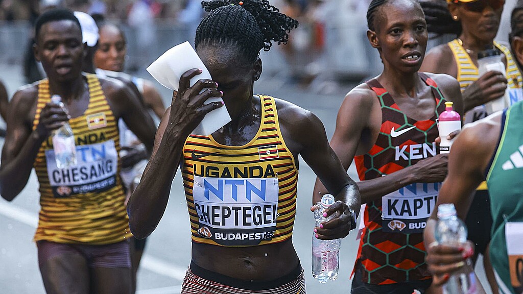 Imagen de archivo de la atleta ugandesa Rebecca Cheptegei 