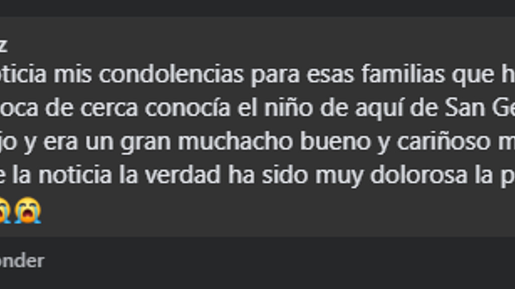 Comentario en redes sociales