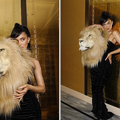 Kylie se llevó todas las miradas con su singular vestido 