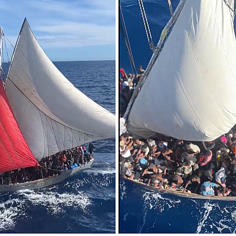 La Guardia Costera de Estados Unidos detuvo un bote que transportaba a 396 inmigrantes haitianos