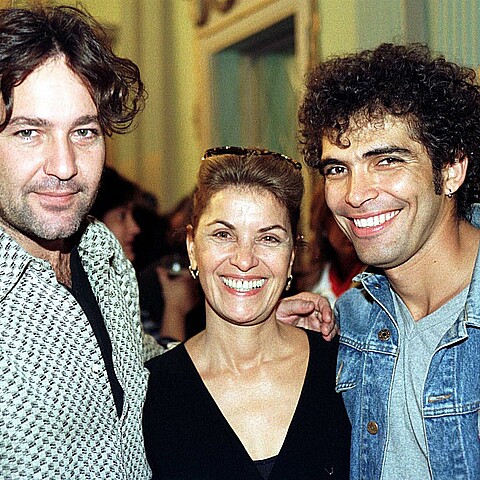 Festival de Cine Iberoamericano de Huelva, 1998, en la foto Jorge Perugorria, Mirta Ibarra, y Vladimir Cruz