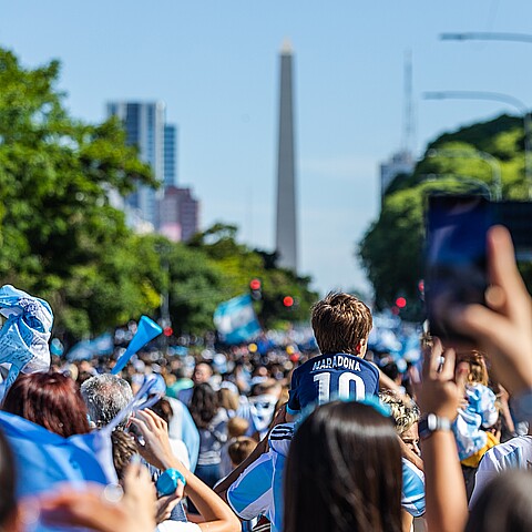 Buenos Aires, Argentina December 21, 2022. An estimated five million people took to the streets of Buenos Aires celebrating Argentina's World Cup win after 36 years