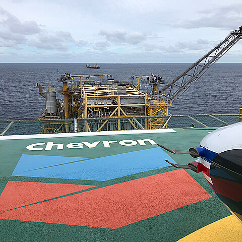 Chevron oil tanker