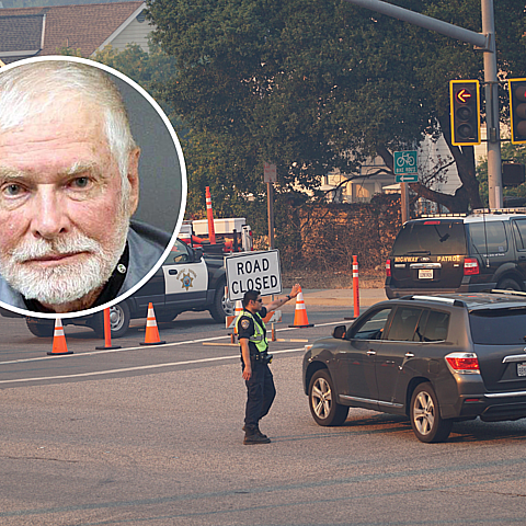 George Alan Kelly, de 73 años, y la Policía del Condado de Santa Cruz