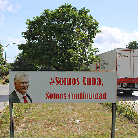 Propaganda de Miguel Díaz-Canel en las calles de Cuba