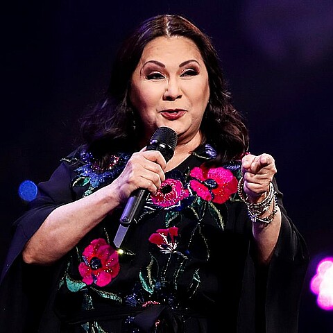 Ana Gabriel durante una presentación en Chile. 2020