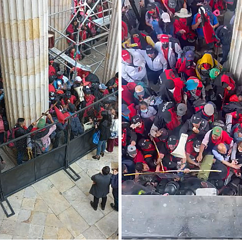 Indígenas intentan tomarse el Congreso de Colombia