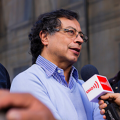 Gustavo Petro, Former presidential candidate and main opposition senator in the Colombian parliament, Strike In Colombia Against the reforms of the government, Bogotá Colombia, December 4 2019