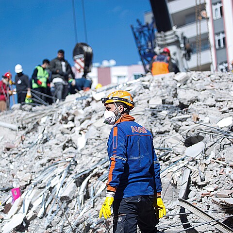 Brigadistas en el Terremoto en Turquía, febrero de 2023