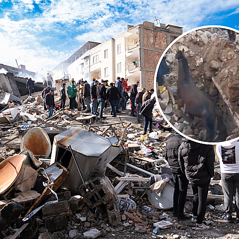 Terremoto en Turquía y screenshot video del rescate del caballo