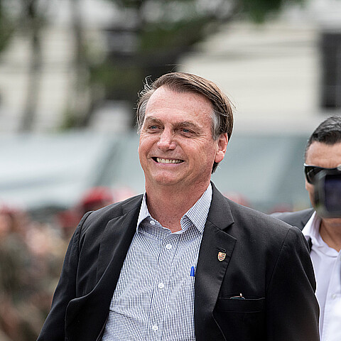 President Jair Bolsonaro during 74th Anniversary of Parachutist Infantry Battalion held at Military Village in 2019