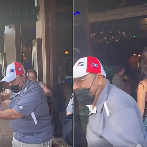 La actriz cubana derrochó carisma en plena calle de Miami 