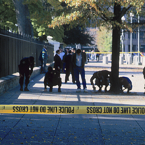 Crime scene in Washington, D.C. 