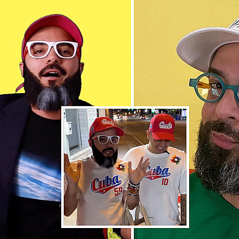 Actor cubano Yaniel Castillo (izq.), Alexander Otaola (derecha), influencer Carnota y actor Yaniel Castillo (centro): captura de pantalla 