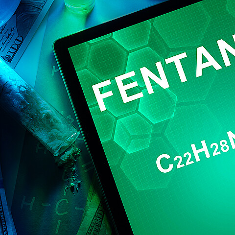 Stock photo of fentanyl chemistry formula