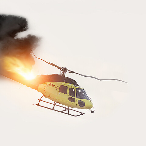 Helicopter crashing 