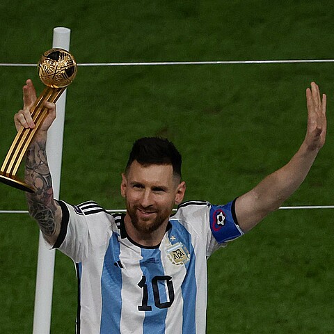 Lionel Messi tras ganar la final del Mundial de Fútbol Qatar 2022 entre Argentina y Francia