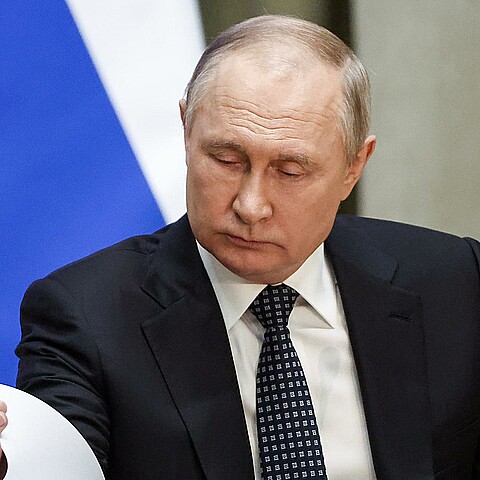 El presidente ruso, Vladimir Putin, pronuncia un discurso ante la Junta de la Fiscalía General de Rusia en Moscú el 25 de abril de 2022. 