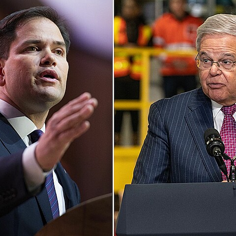 Los senadores Marco Rubio y Bob Menéndez