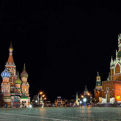 Moscow's Red Square at night
