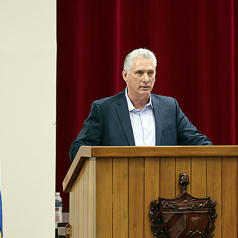 El gobernante cubano Miguel Díaz-Canel
