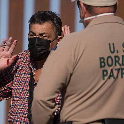 Migrant intercepted at the U.S.-Mexico border