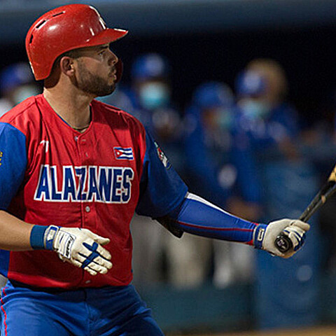 El receptor Iván Prieto, del equipo cubano que participó en el Clásico Mundial de Béisbol en Miami 