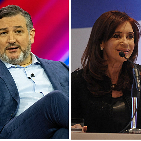 El senador republicano Ted Cruz y la vicepresidenta de Argentina, Cristina Fernández