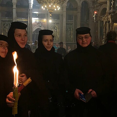 Ceremonia del Fuego Sagrado en jerusalén