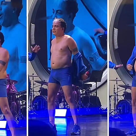 Cristian Castro desató el furor sobre el escenario al quitarse la ropa