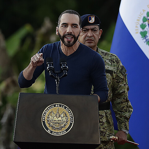 Fotografía de archivo del presidente de El Salvador, Nayib Bukele
