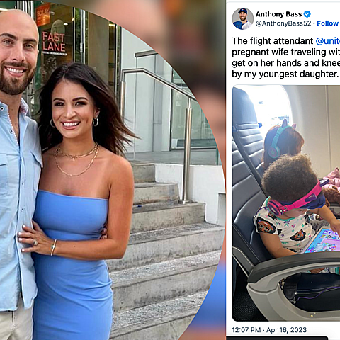 United Airlines orders Blue Jays pitcher Anthony Bass' pregnant wife to clean up toddler's mess