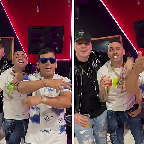 Los famosos se reunieron en un estudio de Miami para anunciar colaboración