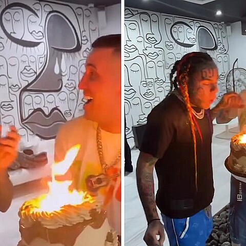 Tekashi 6ix9ine celebró su cumpleaños 27 junto al cubano Lenier Mesa