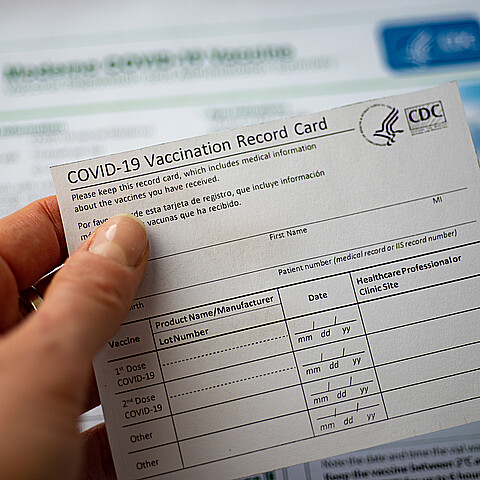 COVID-19 vaccination card 