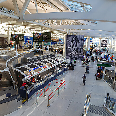 New York City, New York – March 1, 2020: Terminal 1 at New York JFK airport (JFK) in the United States